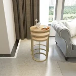 Set masuta de cafea ,Seria 710,Homs, 3 buc,culoare auriu.0034