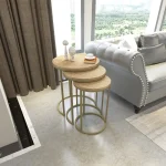 Set masuta de cafea ,Seria 710,Homs, 3 buc,culoare auriu.0034 - imagine 4