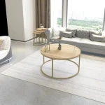 Set masuta de cafea ,Seria 710,Homs, 3 buc,culoare auriu.0034 - imagine 3