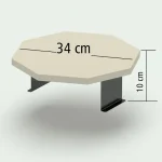 Masuta laterala, Verla Homs, bej, reglabil, 25051 - imagine 2