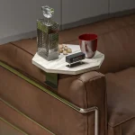 Masuta laterala, Verla Homs, bej marmurat,reglabil, 25053