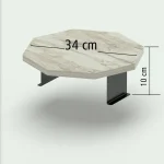 Masuta laterala, Verla Homs, bej marmurat,reglabil, 25053 - imagine 3