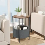 Masuta rotunda cu cos depozitare 60 cm - imagine 2