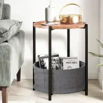 Masuta rotunda cu cos depozitare 60 cm - imagine 10