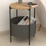 Masuta rotunda cu cos depozitare 60 cm - imagine 5