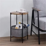 Masuta rotunda cu cos depozitare 60 cm - imagine 4