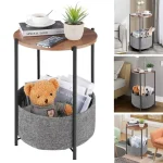 Masuta rotunda cu cos depozitare 60 cm