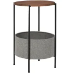 Masuta rotunda cu cos depozitare 60 cm - imagine 11