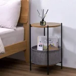 Masuta rotunda cu cos depozitare 60 cm - imagine 7