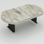 Masuta laterala Verla Homs, bej marmurat, reglabila, 25043 - imagine 6