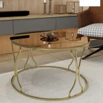 Masuta de cafea Viena, sticla si metal - imagine 2