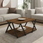 Masuta cafea Larisa culoare nuc si negru 94 cm