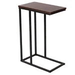 Masuta laterala din metal si pal, negru, 63 cm - imagine 4