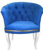 Fotoliu Milano, albastru, picioare albe, Homs - imagine 10