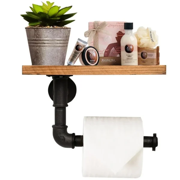 Suport hartie igienica stil industrial Homs 25x12 cm