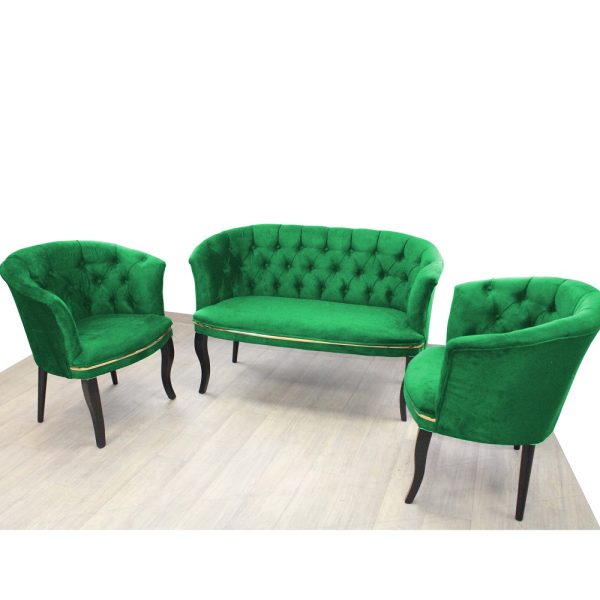 Set canapea si fotolii Milano Relax Homs textil verde