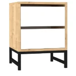 Noptiera Cefalu cu 2 sertar alb stejar 55x40x40 cm - imagine 3