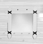 Oglinda cu agatatori Roma Homs Alb 47 X 57 X 7, lemn stratificat - imagine 3