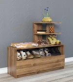 Dulap pentru pantofi, Airy Homs, maron, 100 x 81 x 29.6 cm, PAL