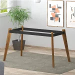 Cadru masa, pentru dining si bucatarie, din metal si lemn 110 cm