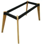 Cadru masa, pentru dining si bucatarie, din metal si lemn 110 cm - imagine 2