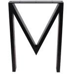 Set 2 picioare metalice pentru masa, negru mat, 72 cm - imagine 5