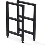 Set 2 picioare metalice pentru măsuță de cafea, design industrial,42x27 cm