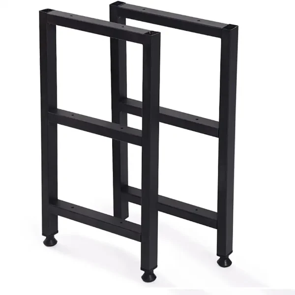 Set 2 picioare metalice pentru măsuță de cafea, design industrial,42x27 cm