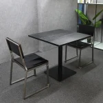 Picioare metalice pentru masa 80x80 cm,negru - imagine 8