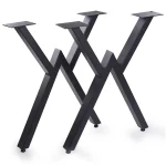 Set picioare masa metal Homs, Negru, 72x57 cm, 30729