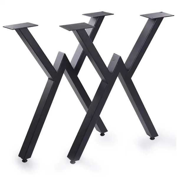 Set picioare masa metal Homs, Negru, 72x57 cm, 30729