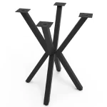 Picioare pentru masa rotunda sau patrata metal, culoare negru,70 cm - imagine 3