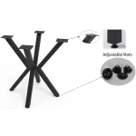 Picioare pentru masa rotunda sau patrata metal, culoare negru,70 cm - imagine 7