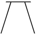 Set 2 picioare metalice pentru masa, design industrial, negru mat - imagine 2