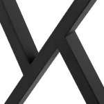 Set picioare pentru masa din metal, negru,72 cm - imagine 8