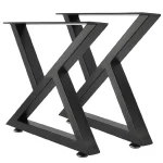 Set picioare pentru masa din metal, negru,72 cm - imagine 7