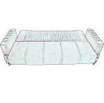 Canapea extensibila cu lada de depozitare 220x90x97 cm – stofa verde, detalii aurii – Vegas - imagine 7