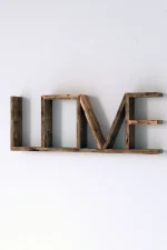 Raft de perete din lemn LovU Homs, 75 x 8 x 27 cm, maro - imagine 3