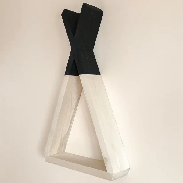 Raft de perete din lemn, seria Wood Homs, 40x23x6 cm, 700124