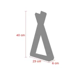 Raft de perete din lemn, seria Wood Homs, 40x23x6 cm, 700124 - imagine 3