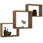 Set raft de perete Silver culoare nuc 98 cm - imagine 5