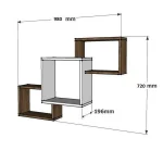 Set raft de perete Silver culoare nuc 98 cm - imagine 2