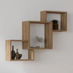 Set raft de perete Silver culoare nuc 98 cm - imagine 3