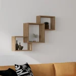 Set raft de perete Silver culoare nuc 98 cm