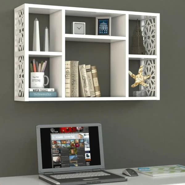 Raft de perete pentru baie- bucatarie Lulu Homs 80 x 50 x 20 cm, Alb