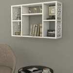 Raft de perete pentru baie- bucatarie Lulu Homs 80 x 50 x 20 cm, Alb - imagine 2