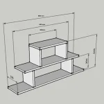 Raft de perete Nena culoare nuc,80 cm - imagine 4