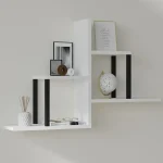 Raft de perete Diana culoare alb 90cm - imagine 6