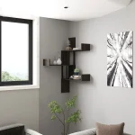 Raft de perete Aliza colti culoare antracit 105 cm - imagine 2