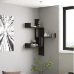 Raft de perete Aliza colti culoare antracit 105 cm - imagine 3